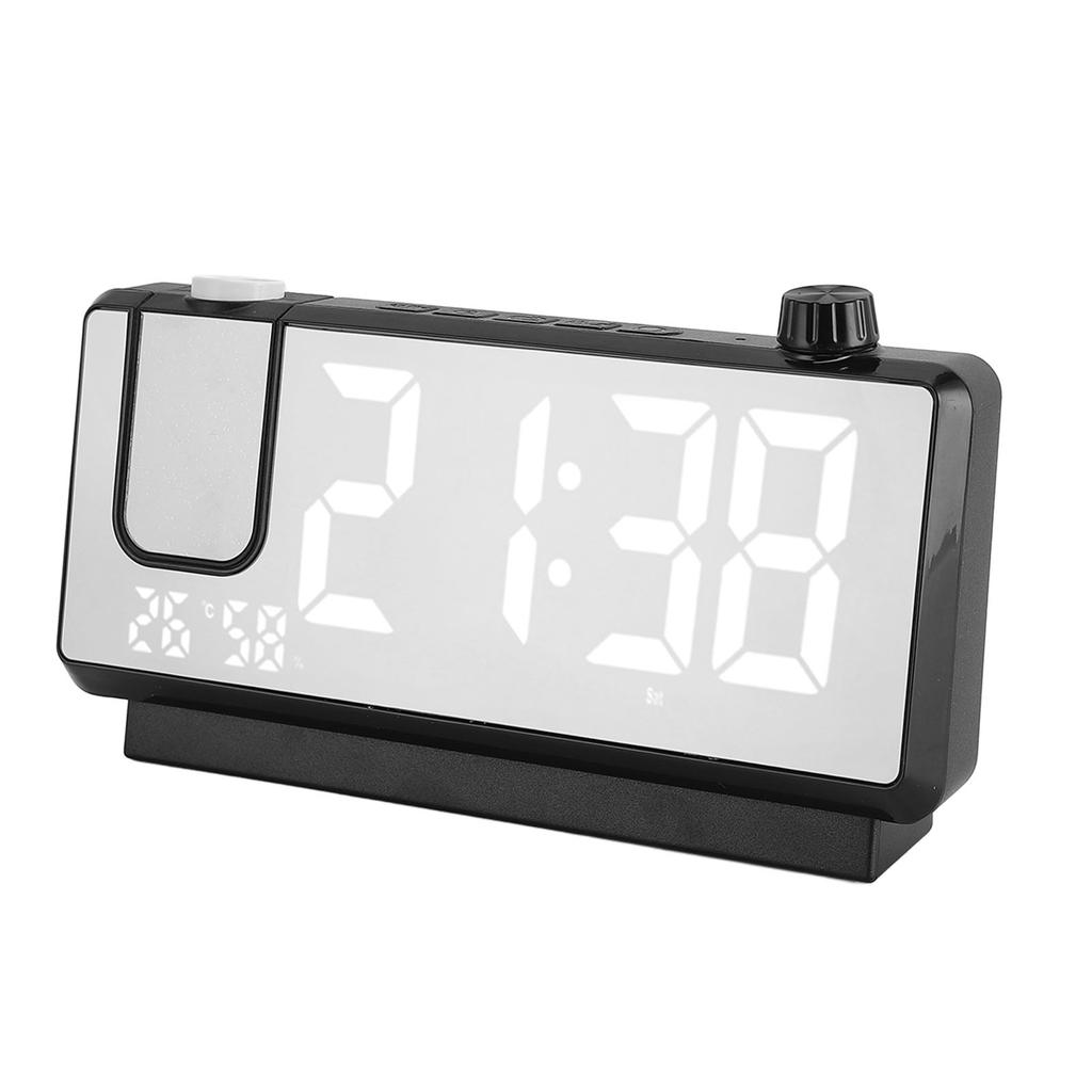 LED Projection Clock Large Display Color Screen Mirror Digital Electronic for Home Bedroom Desktop Snooze Wake Up