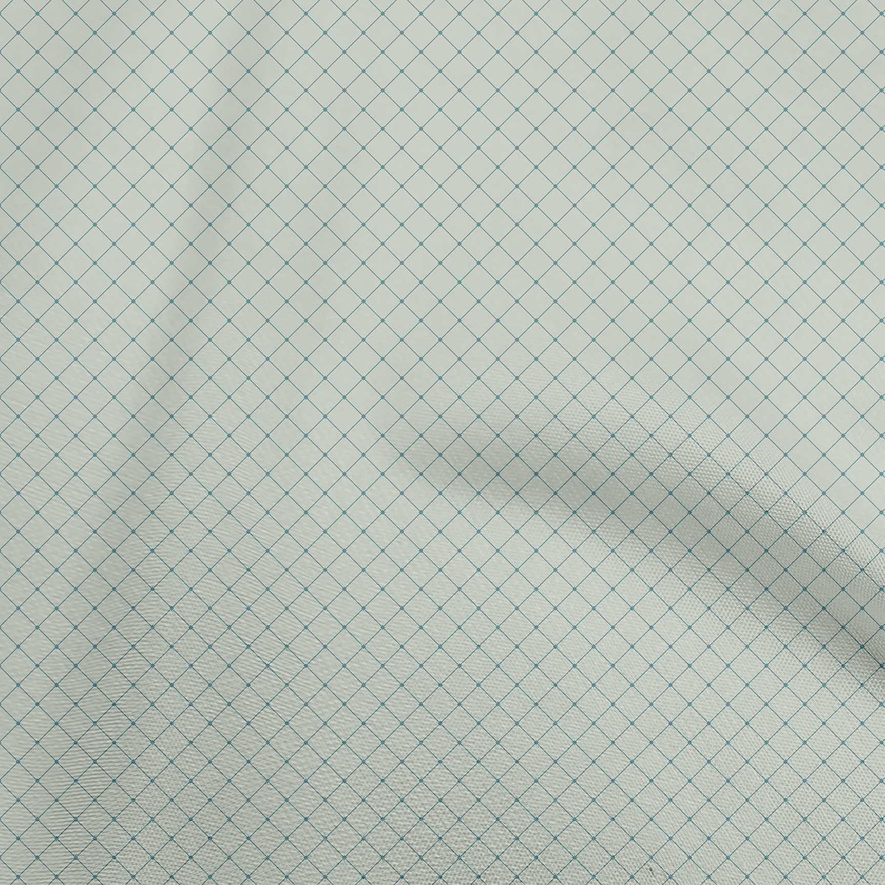 

oneOone Cotton Flex Dark Blue Fabric Geometric Dress Material Fabric Print Fabric By The Yard 40 Inch 42 Inch Wide - Viscose Chiffon м ятний
