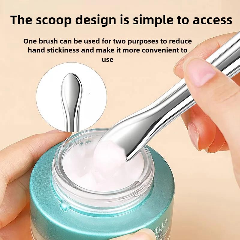 New Silicone Facial Mask Brush Soft Head with Scraper Integrated Dual-use Mud Film Brush DIY Film Adjusting Beauty Tool Beauty
