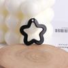 30x29mm Macaron Color Solid Hollow Cartoon Star Charms With Hanging Hole Acrylic DIY Earrings Ornaments Jewelry Accessories
