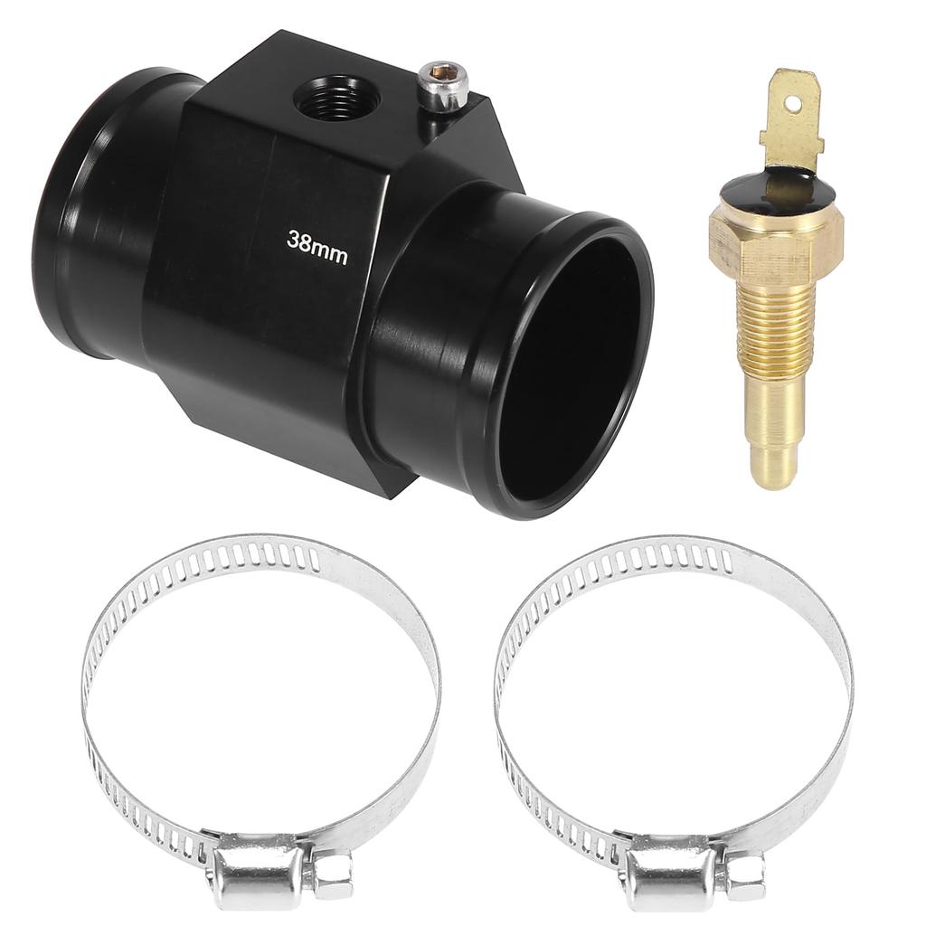 X AUTOHAUX Car Engine Temperature Sensor Switch Radiator Hose Fitting Adapter 38mm 200'F ON-185'F OFF 1 Set