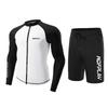 Mens Rash Guard Set UV Protection Long Sleeve Swimwear Surfing Snorkeling Diving Outdoor Water Sports