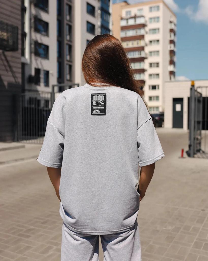 Stylish Women’s Set – Oversized Tee with Drop Shoulders & Bermuda Shorts, Summer, 8400-057 HC