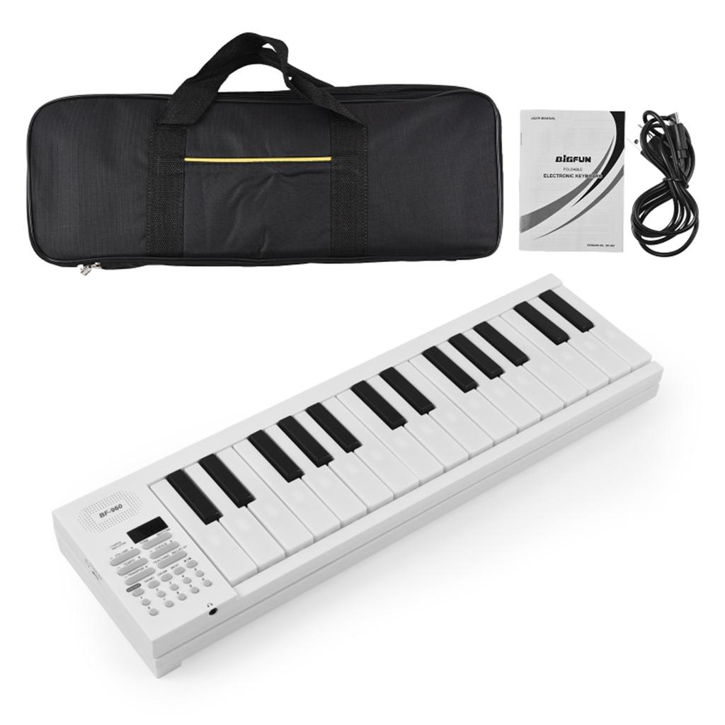 61-Tasten faltbares elektronisches Klavier Multifunktionale elektronische Klaviatur LED-Anzeige Wiederaufladbarer Akku für Anfänger