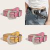 Style Pu Leather Belt With Starry Compass Buckle For Casual Youth Fashion