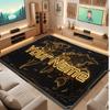 Abstract Personalized Theme Crystal Velvet Floor Rug Personalized Custom Name Text Warm Carpet Home Decoration