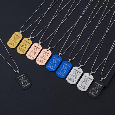 Engraved Stainless Steel Necklace: Perfect Gift for Mom or Dad On Mother’s Day, Father’s Day, Thanksgiving, Christmas, and Holidays.