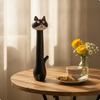 Cat Figurine Resin Decoration Whimsical Decor for Collectors, Desk, Bookshelf, Office Midnight