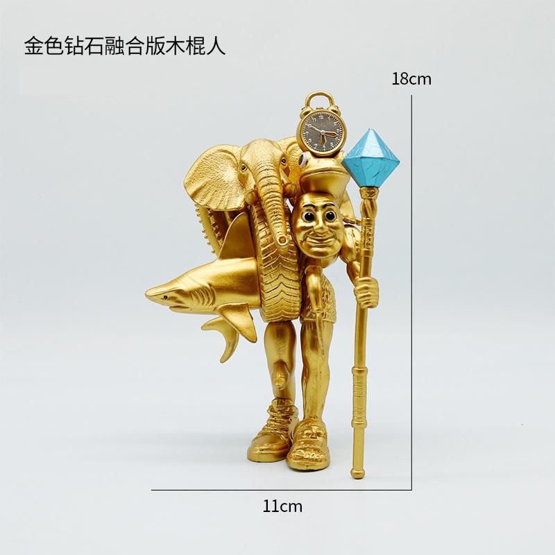 Tung Tung Sahur Action Figure Toy Tralalero TralalaLiriLi LarllaBoneca Ambalam Figure Toys Figurines Desktop Ornament
