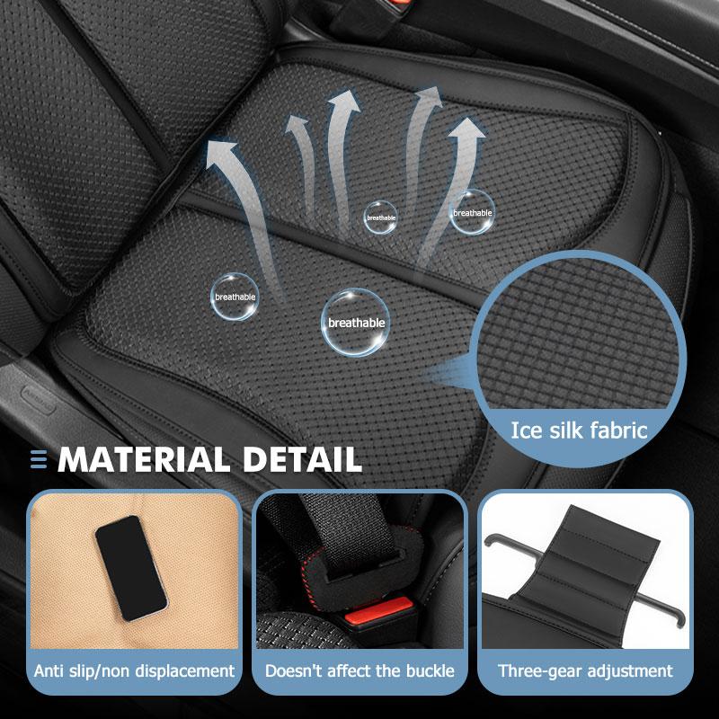 Ice Silk Car Front Rear Seat Cushion Backrest Pad Anti-slip Mat For Alfa Romeo GT Stelvio F1 Brera Volante Tonale Gloria Disco
