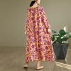 Long sleeve plus size cotton vintage floral new in dresses for women casual loose spring autumn dress