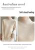 Women's Thick Wool Sweater - Half-High Neck, Raglan Sleeve, Warm & Loose Fit for Autumn/Winter