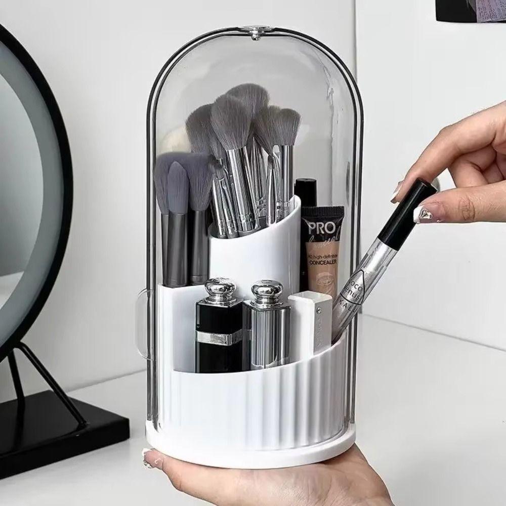 Large Capacity Makeup Brush Holder Dustproof Lipstick Eye Shadow Storage Box  Office