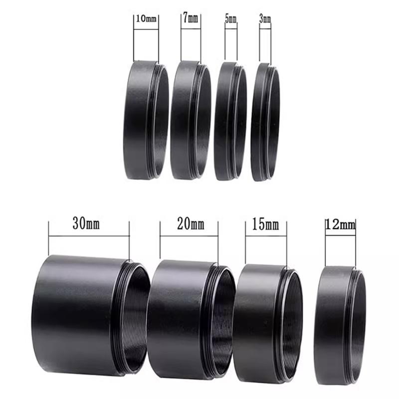 Astronomical Telescope Extension Tube Set 8Pieces Standard M48x0.75 Assorted Size 3/5/7/10/12/15/20/30mm Extending Rings