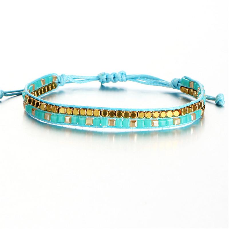 Garden Charms 3 Colors Stainless Steel Bangle Jewelry Seed Beads Handmade Cuff Bangles Woven Boho Bangles Garden Charms 3 Colors Stainless Steel Bangle Jewelry Seed Beads Handmade Cuff Bangles Woven Boho Bangles