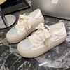 Leather thick-soled stars two wear casual little white shoes women's 2025 new satin-faced lazy people step on heel shoes soft-soled shoes