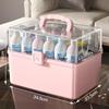 Large Household Three-Layer Medicine Organizer Box