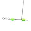 10Pcs/pack Luminous Beaded T Shape Fishing Swivels, Corrosion Resistant Stainless Steel 3 Way Rolling Swivels Snaps Set