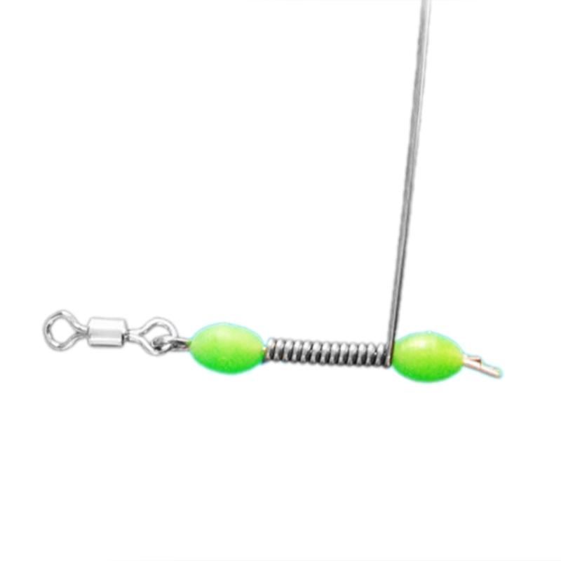 10Pcs/pack Luminous Beaded T Shape Fishing Swivels, Corrosion Resistant Stainless Steel 3 Way Rolling Swivels Snaps Set