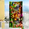 Animals In The Forest Party Beach Towel Super Soft & Absorbent Comfortable Lightweight