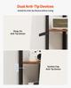 6 Tier Corner Shelf, Tall Corner Stand with LED Light, Wall Shelves Tower Storage Organizer with Metal Frame & Wooden Shelves, Narrow Display Book