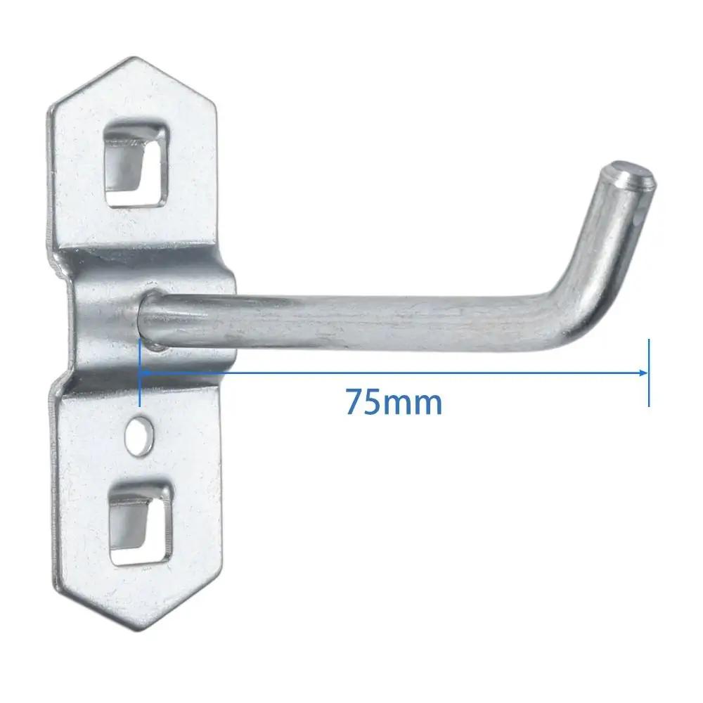 Wall Mount Square Hole Hook Durable Storage Rack 25/50/75/100/150/200mm Oblique Hanger Hole Board Hook Pegboard Hook