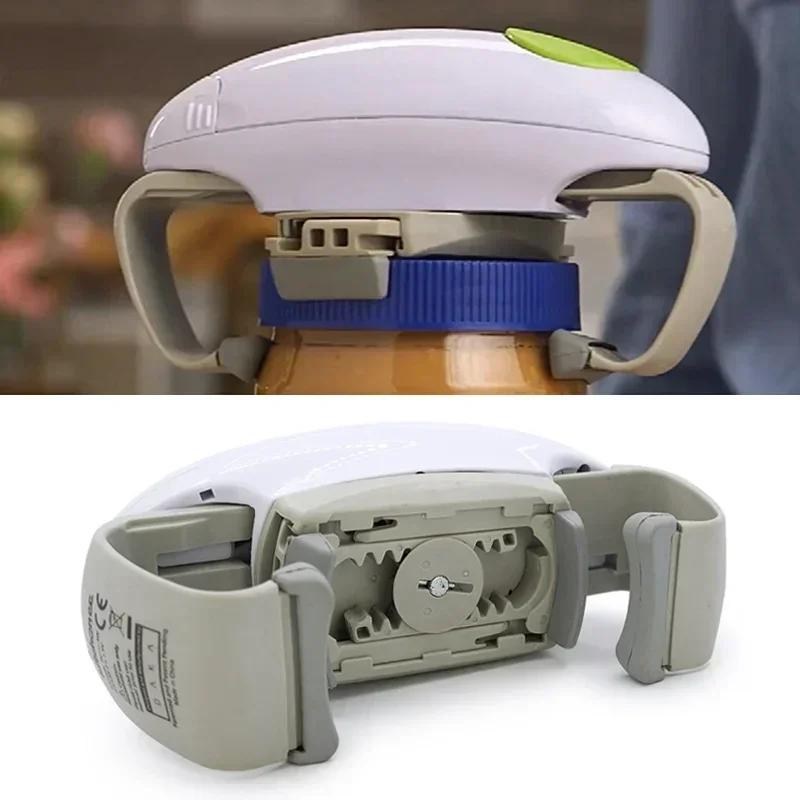 Electric Bottle Opener One Click Fully Automatic Jar Opener Restaurant Screw Cap Handheld Kitchen Tool Can Glass Bottle Tin Tool
