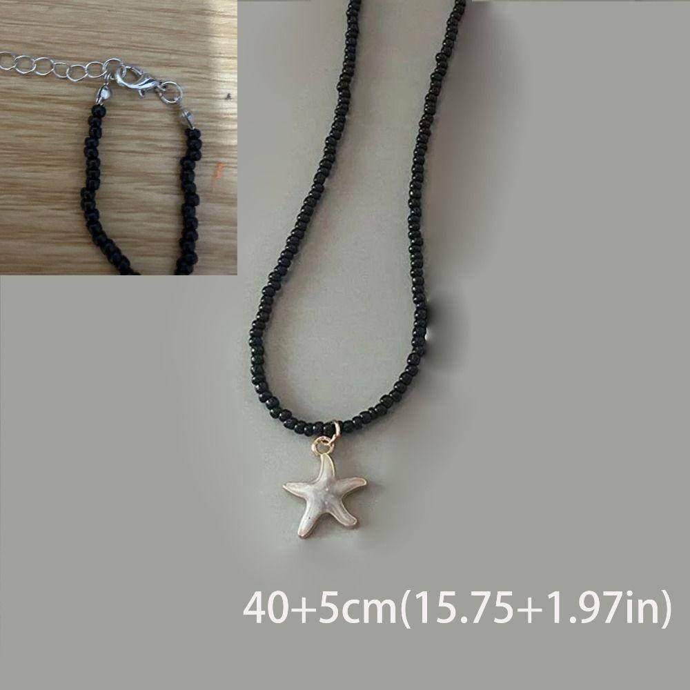 Starfish Spring Summer Necklace Short Neck Choker Chain Cute Pendant Necklace  for Women Girls