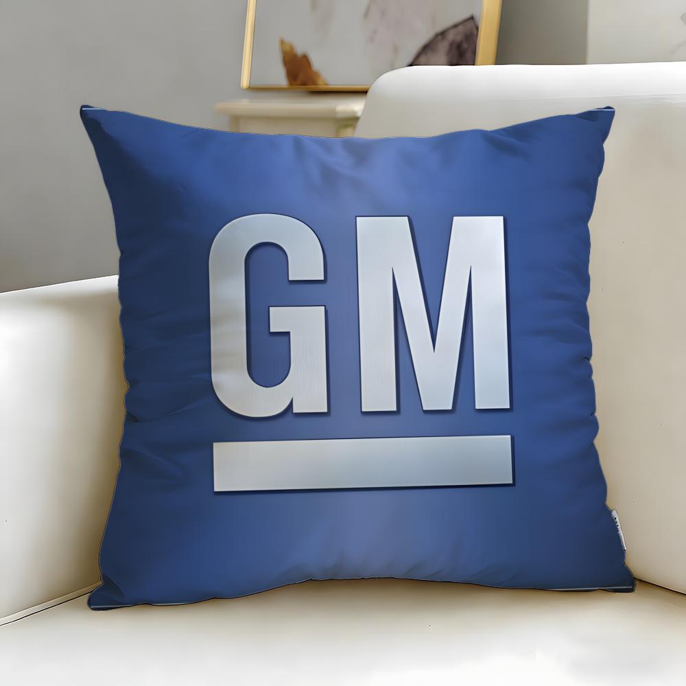 classic car brand General Motors Cushion Cover Soft & Easy-Wash Pillow Case – Versatile for Couch, Bed, Travel and Office