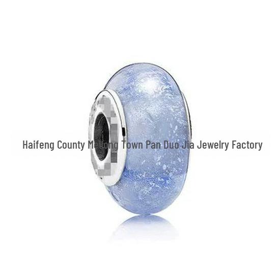 

Браслет из стерлингового серебра S925 с радужными звездами и синими гранеными стеклянными бусинами для женщин