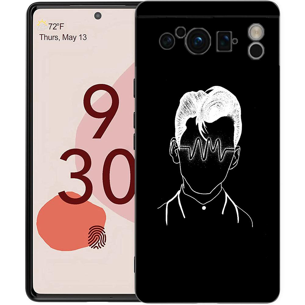 

Черно-белые линии Модный чехол для телефона Google Pixel 8 7 6 Pro 6A 7A 5G Мягкий силиконовый противоударный чехол TPU Черный чехол Fundas Pixel 6