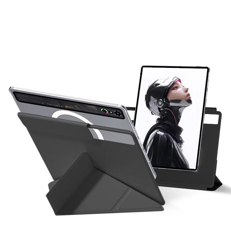 Human-Made Leather Protective Case For RedMagic Astra Case 9.06″ Clip Magnetic Separation Removable Heat Dissipation Case