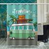 Bathroom Thickened Waterproof Curtain Mildew Proof Shower Curtain Shower Partition Curtain Shower Curtain Bathroom Curtain Free Perforation