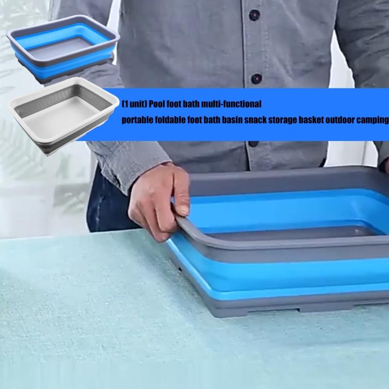 Venkovní kempingové umyvadla Přenosné skládací nožní umyvadlo Pohodlná lázeň na namáčení nohou pro cestování, kempování, domácí použití Odolné