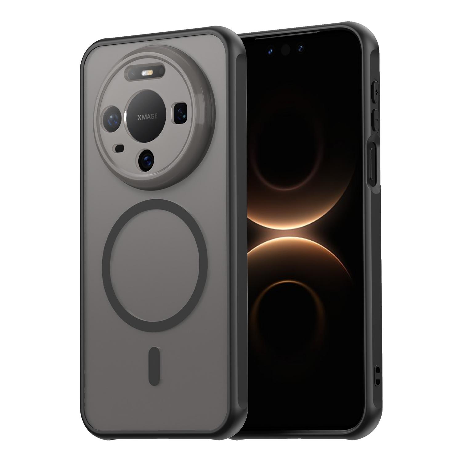 For Huawei Mate 80 Pro Max Magnetic Phone Case, Matte Shockproof Phone Cover for Huawei Mate 80 Pro Max чёрный