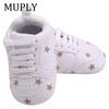 2023 Baby Shoes For Newborn Baby Boys Girls Print Heart Star Pattern First Walkers Kids Toddlers Soft Sole PU Sneakers For 0-18M