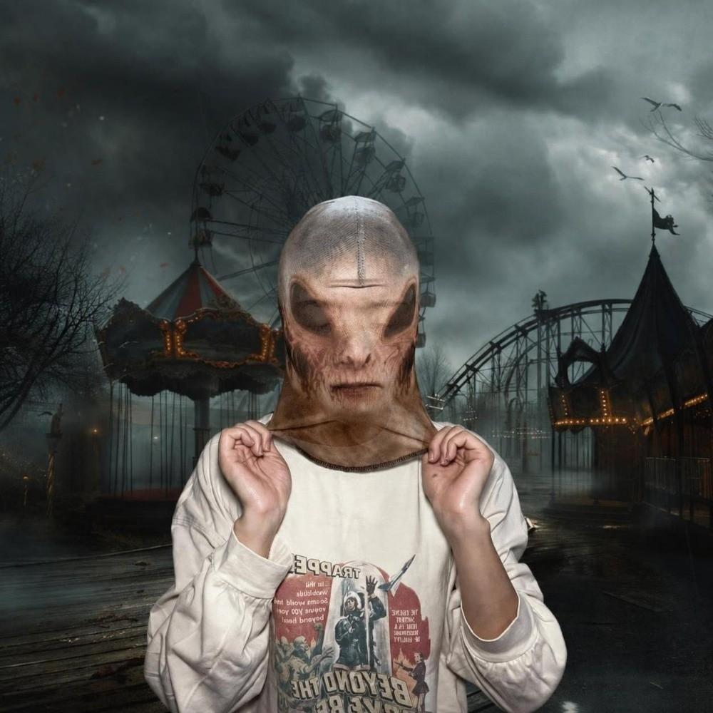 Mesh Visualized Full Face Mask for Halloween Breathable Zombie Mask Halloween Masks  Cosplay Events