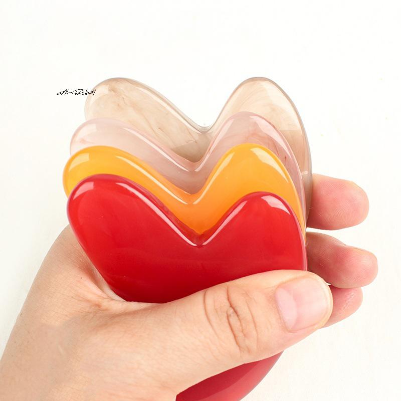 1Pc Resin Gousha Stone Face Roller Gouache Scraper - Facial Gua Sha Tool for Massaging And Skin Care