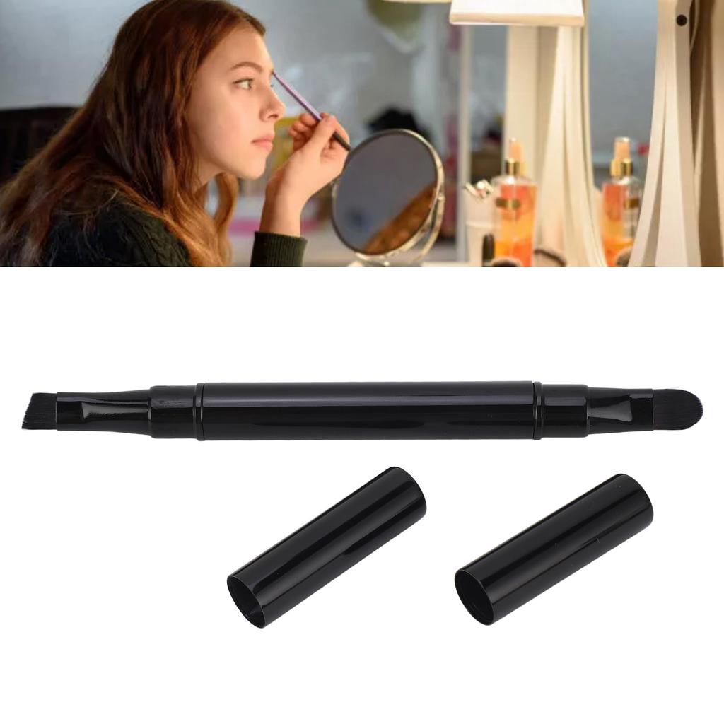 Portable Retractable Makeup Brush Double Ended Makeup Brush for Eyebrow and Concealer