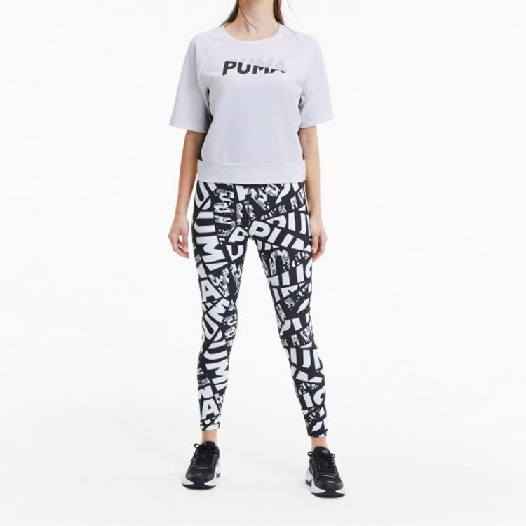 (WMNS) PUMA Morden Sports Short Sleeve White Women's 585291-02