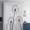 Păpădii Negre Perdele Transparente din Tul Alb pentru Camera de Zi Camera Dormitor Bucătărie Decorare Voile Organza Perdele
