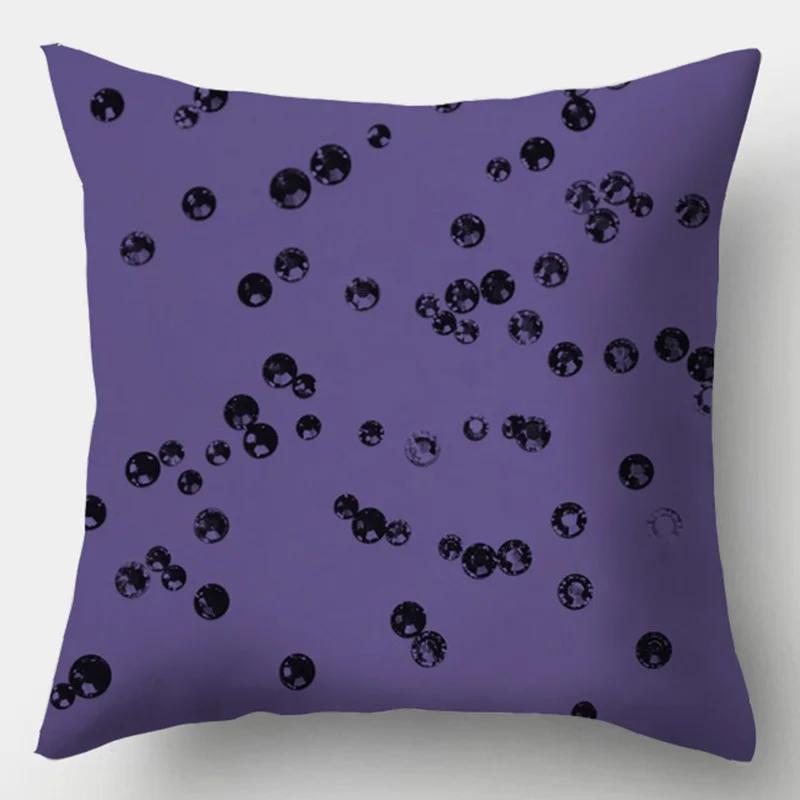 Purple Geometric Decorative Cushion Cover Pillow Pillowcase Polyester 45*45 Throw Pillows Home Decor Pillowcover