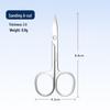 Russian-Style Stainless Steel Cuticle Nippers & Eyebrow Trimmers - Pointed Tip Beauty Scissors