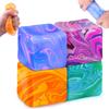 4 Pezzi Needoh-Nice Giocattoli Morbidi per Alleviare lo Stress, Cubetti di Ghiaccio Stress Relax Giocattoli Fidget, Giocattoli Sensoriali Fidget, Palline da Spremere per Alleviare Ansia Autismo, Nic