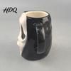 Durable Glazed Ceramic Drinkware Horror Face Coffee Mug Unique Mask Water Comfortable Handle Tea Cup Cup 385ml Capacity Decorative for Halloween