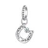 WOSTU 925 Sterling Silver lovely cat charms Horseshoe Celtic Knot Pendant Rose Heart Beads Fit DIY Bracelet Neck Valentine Gift