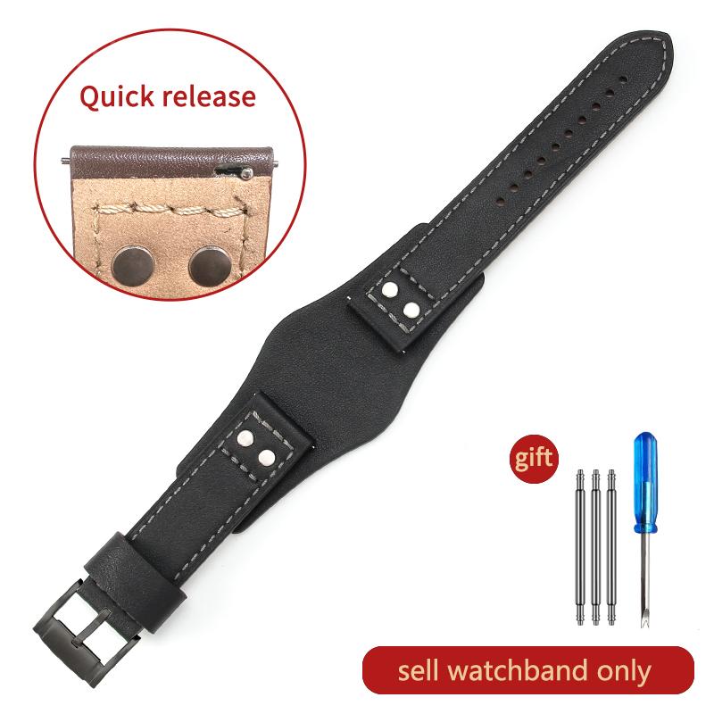For Fossil Ch3051 Ch2564 Ch2565 Ch2891 Series Tray Genuine Leather Integrated Cowhide Waterproof Soft Comfortable 22mm Watchband