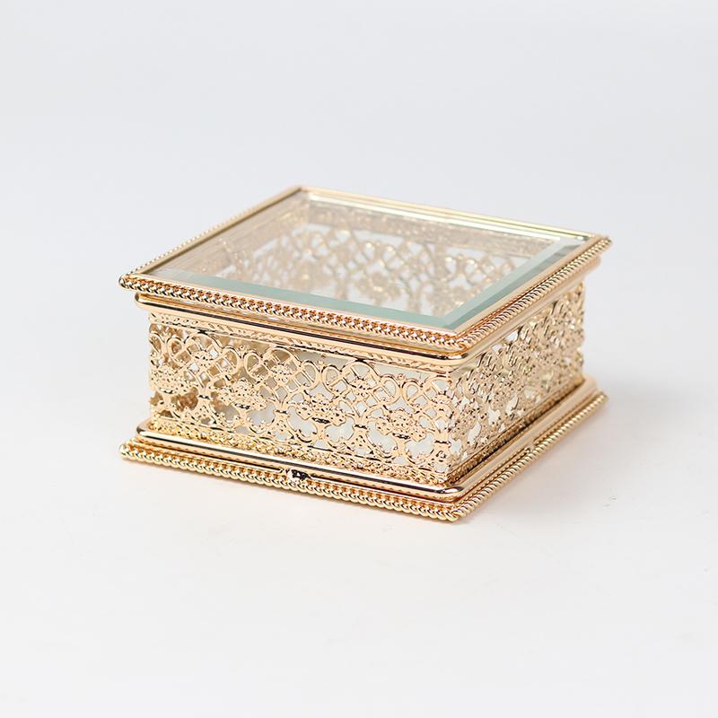 

Набор из 3 шт. Декоративные свадебные обручальные кольца Золотые украшения из латуни и стекла