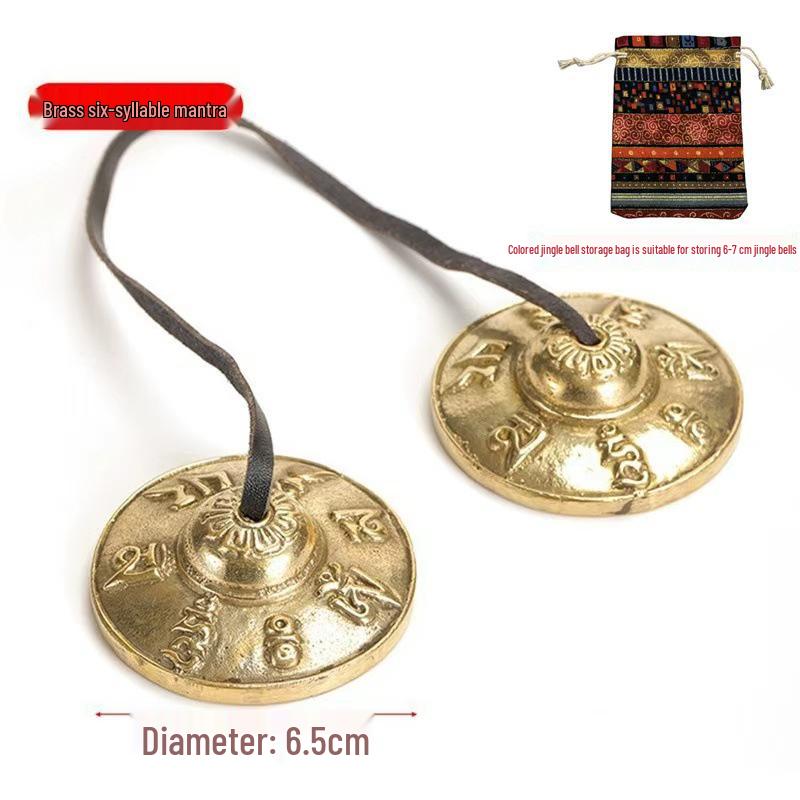 Nepalesiske Håndlavede Messing Cymbaler: Yoga Gong & Slagtøjsinstrument