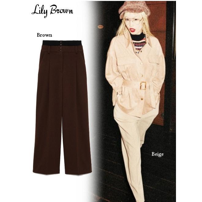 Lily Brown / Lily Brown Waist Rib Tuck Pants 19 Autumn/Winter LWFP194085 Pants Women s 60% OFF